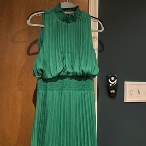 Emerald Green pleated dress
